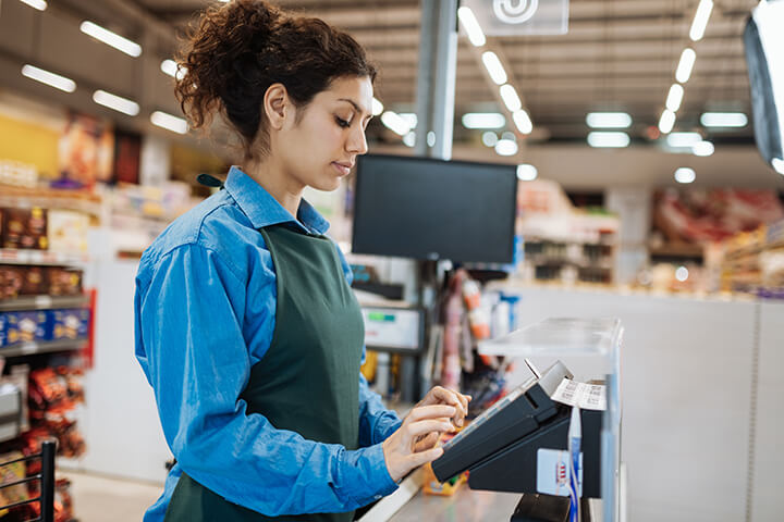 Supermarket cashier